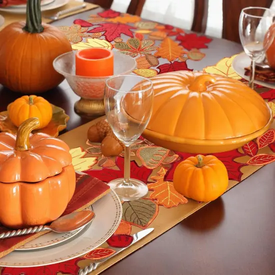 Set of 6 Fall Maple Leaves Placemats - 11 x 17 Inch {4}