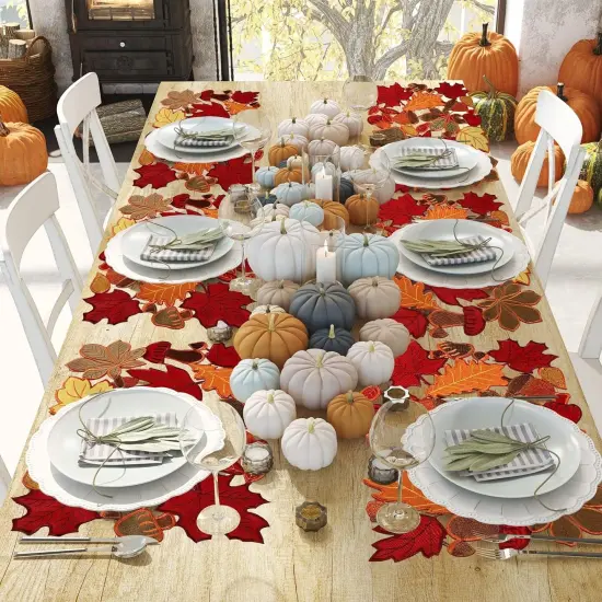 Set of 6 Fall Maple Leaves Placemats - 11 x 17 Inch {5}