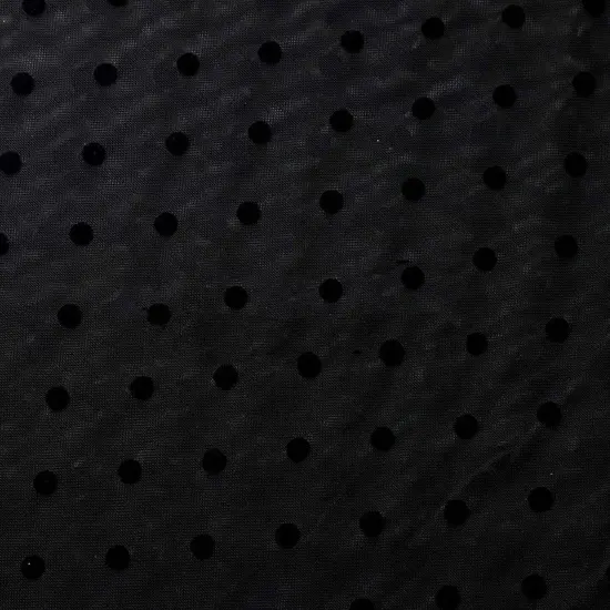 Flocked Dot Mesh Poly Spandex Mesh {6}