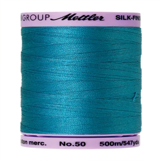 Caribbean Blue (9104-1394) | Silk-Finish Cotton 50wt (500M / 547Y) | Mettler Thread {1}