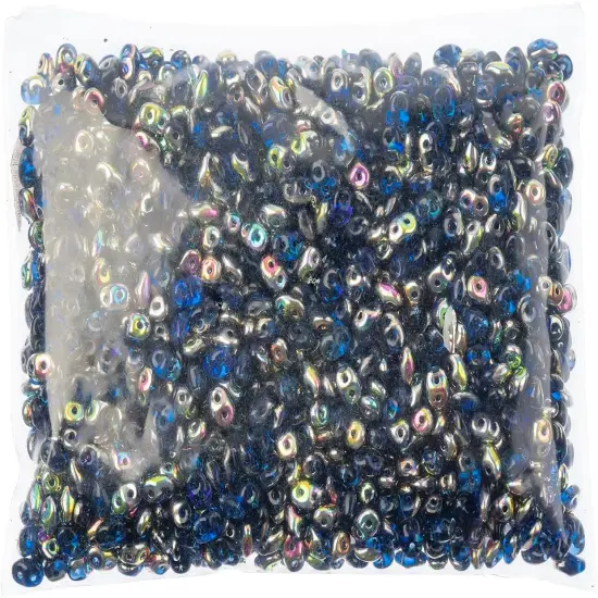 Matubo 2-Hole Czech Glass Vitrail Superduo Beads, 100g Sapphire {2}