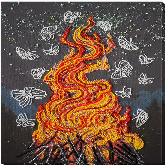 Bead Embroidery Kit - Dancing around the campfire {1}