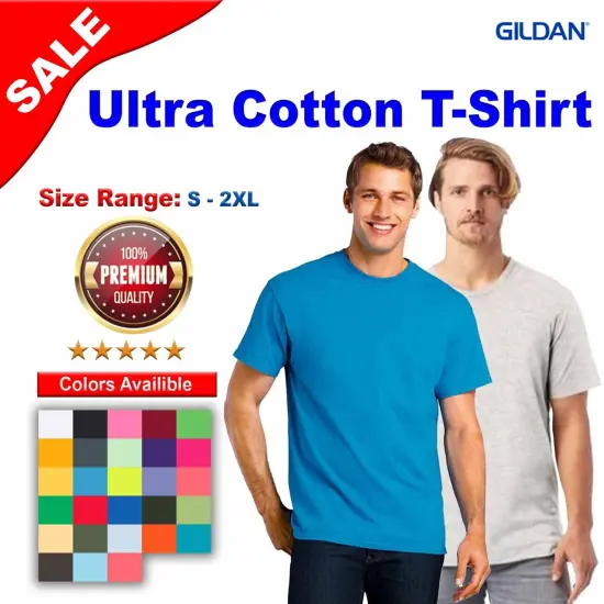 Gildan&reg; Ultra Cotton Short Sleeve Crew-Neck T-Shirt Heliconia {2}