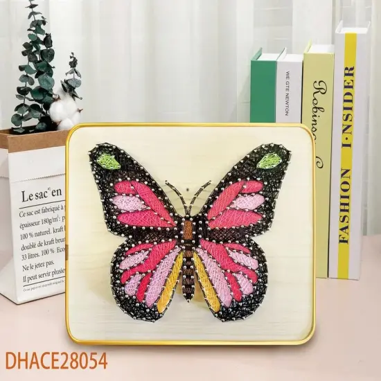 Butterfly String Art Kit with Stand. Simple Decorative DIY String Art Craft Kit M1-3 DHACE28054 {1}