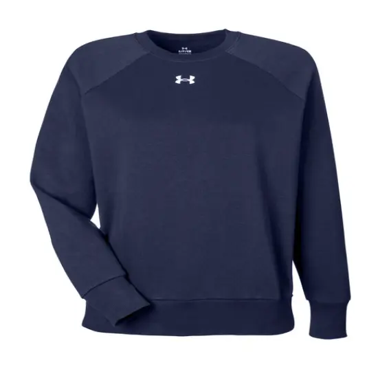 Under Armour&reg; Ladies' Rival Fleece Sweatshirt Mid nvy/ wht {1}