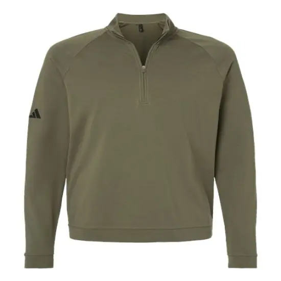 Adidas&reg; Club Quarter-Zip Pullover Olive Strata {1}