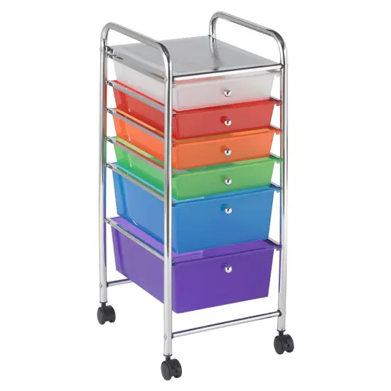 6-Drawer Mobile Organizer, Rolling Storage Cart Assorted {1}