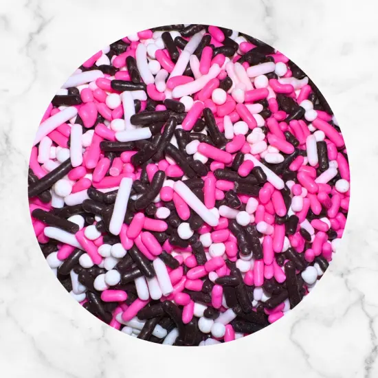 Pink, Black & White Jimmie Sprinkle with Pearls {1}