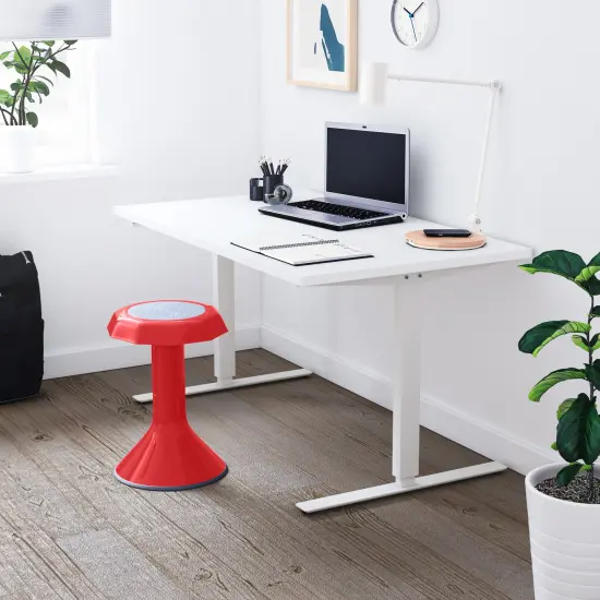 ACE Active Core Engagement Wobble Stool, Portable Flexible Seating, 18in Seat Height Red {6}