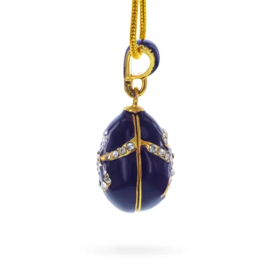 Crystal Bow Egg Pendant Necklace {4}