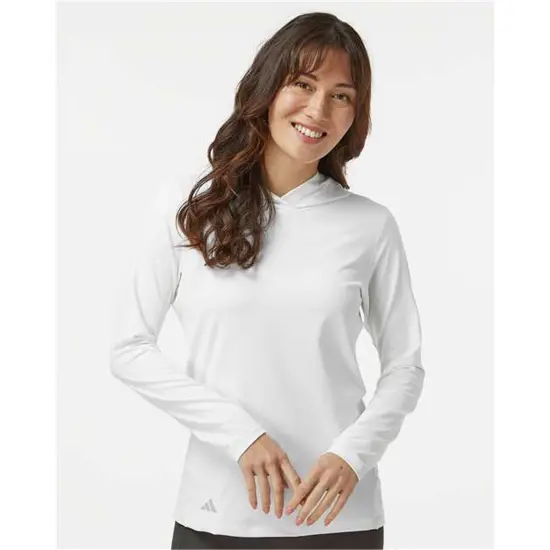 Adidas&reg; Women's Performance Hooded Pullover White {7}