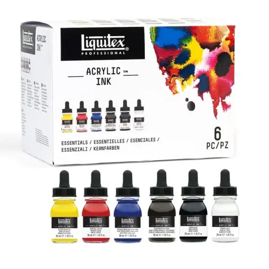 Liquitex Professional Acrylic Inks Essentials Set of 6 {1}