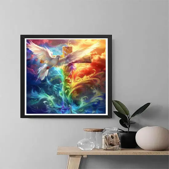 Paint by Numbers for Adults Cross, DIY Oil Painting Christ Acrylic Paint by Number Kits for Kids Adults Beginner for Home Wall Decor 16x20 inch {4}