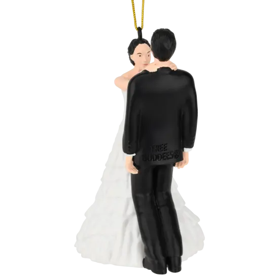 Tree Buddees Funny Bride & Groom Marriage Ornament Newlyweds Gift Also Hilarious Wedding Cake Topper {3}