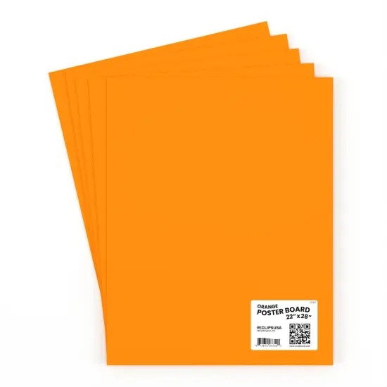 Poster Boards Orange 22x28 in &ndash; Large Size &ndash; 50 Count {2}