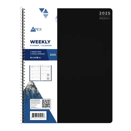 2025 Weekly Planner Spiral-Bound 8x10 in &ndash; 24 Count {1}