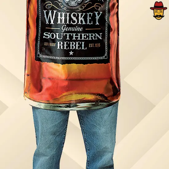 Whisky Bottle Get Real Adult Costume Halloween One Piece Tunic Funny Party Beverage Outfit {5}