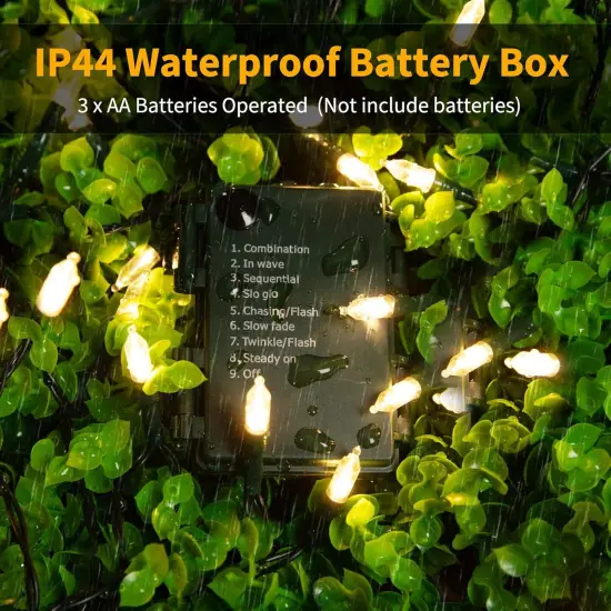 2 Pack 18 Feet 50 LED Clear Mini Christmas String Lights - Warm White {3}