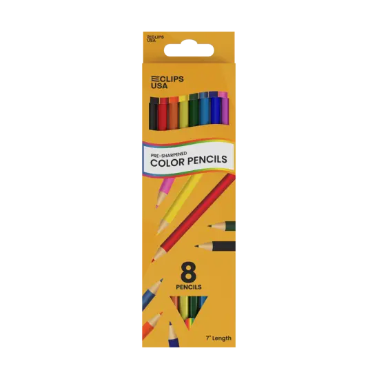 Colored Pencils, Pre-sharpened, 8-Count &ndash; 80 Packs {1}