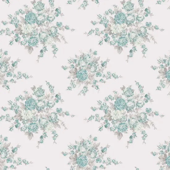 Rachel Ashwell Rose Blossom Teal Wallpaper {2}