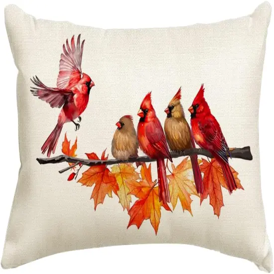 Maple Leaves Decorative Autumn Thanksgiving Harvest Lumbar Cushion Case Decor {1}