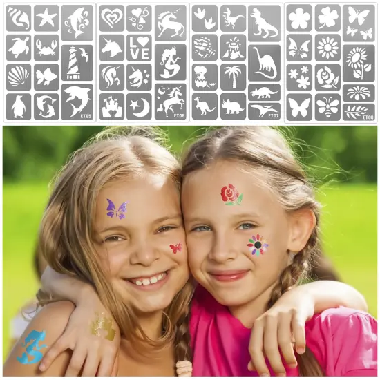 183 PCS Temporary Tattoos Stencils for Kids(Tattoos Stencils) {4}
