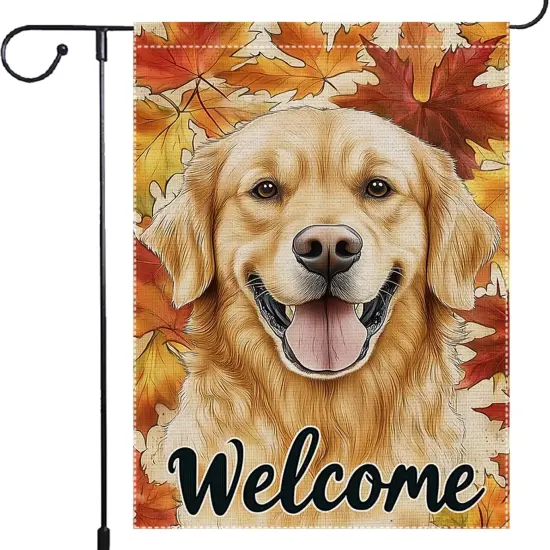12x18 Inch - Welcome Fall Maple Leaf Garden Yard Flag (RMQ-646) {4}