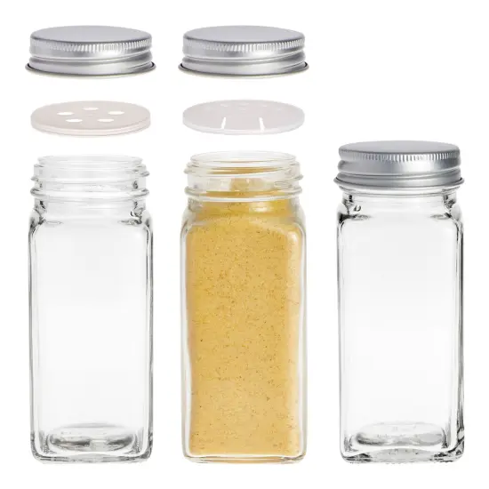 Talented Kitchen Spice Drawer Organizer with Jars and Labels with 18 Empty 4-oz Spice Bottles (5.9 x 15 In) Clear {5}