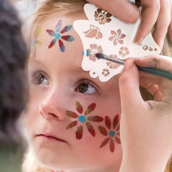 16 + 22 Pcs Face Paint Stencils Set {5}