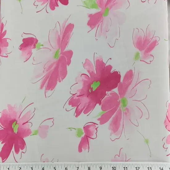 1 Yard White or Fuchsia or Green Hi Multi Chiffon Sheer Lightweight Polyester Fabric, 58/60" Wide {3}