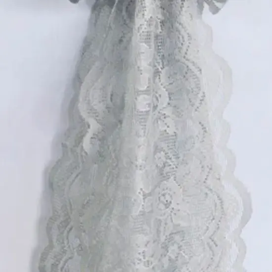 10 Pieces Silver Caspari Lace Chair Sashes for Sophisticated Event Decor 9x108 Inches {4}