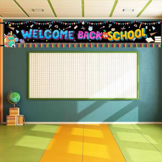 Large Welcome Back to School Banner 120x20 {3}
