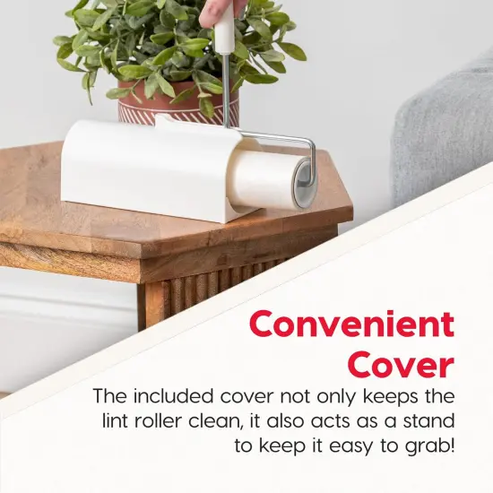 IRIS USA Extra Sticky Lint Roller, Floor Pack Comes with Storage Box, Refills, and Adjustable Wand, 90 Sheets/Roll, 540 Sheets Total {5}