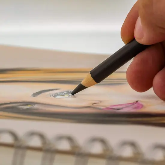 24 Colored Pencil Skin and Hair Tone Set with Premium Soft Thick 4 mm Cores - Unisex {4}