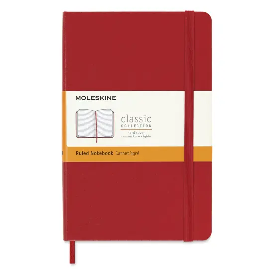 Moleskine Classic Hardcover Notebook - Scarlet Red, Ruled, 4-1/2" x 6-7/8" {1}