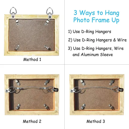 Picture Hanging Kit, Listenman D Ring Picture Hangers with Screws, Picture Hanging Wire(100 Feet) and Aluminum Sleeves, Supports up to 30 lb, Included Screwdriver {4}