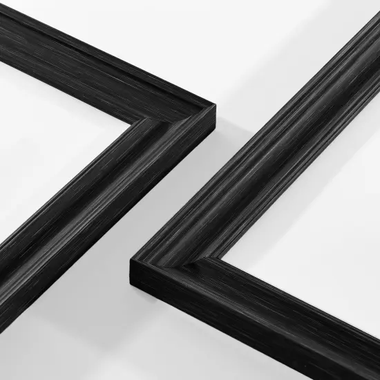 8x10 Picture Frames Set of 2, Ornate Vintage Photo Frame for Wall or Tabletop, Display 5x7 Pictures with Mat or 8x10 without Mat, Vintage Black {2}