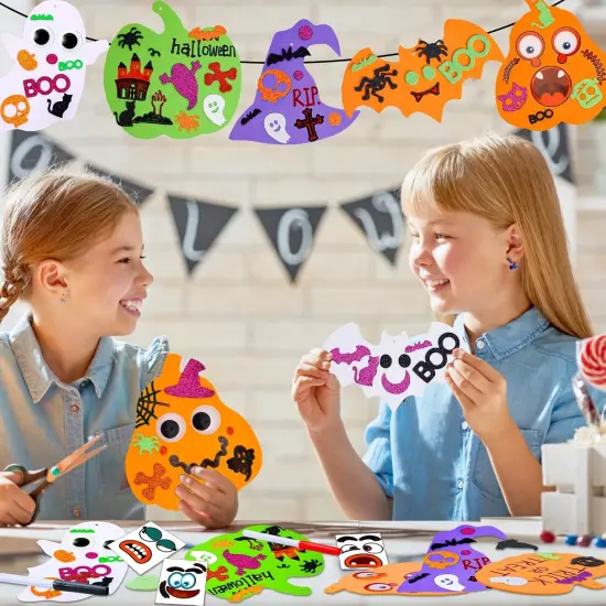 330PCS Halloween Foam Stickers Set, Pumpkin Ghost Spider Bat Crafts Kit {4}