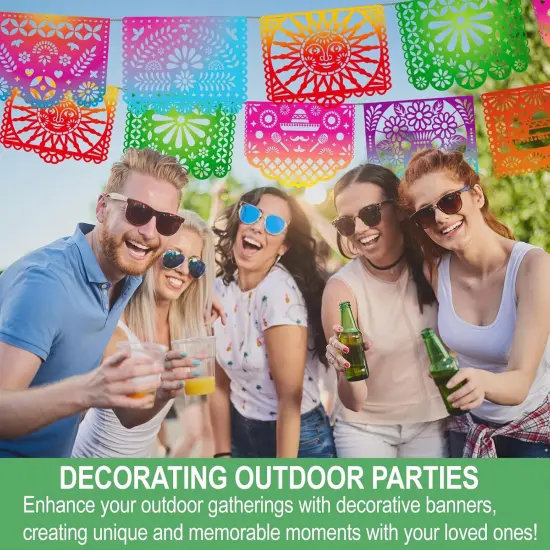Mexican Party Banners, Papel Picado Banner - Cinco de Mayo, Fiesta Party Decorations {4}