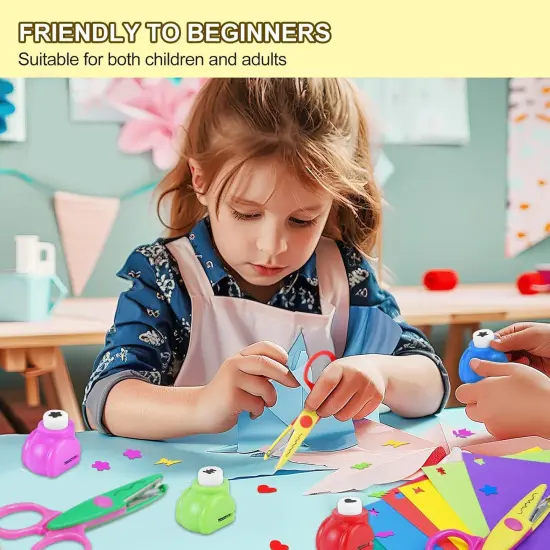 42 Pack Craft Scissors Decorative Edge, Hole Punch Shapes Craft, Cardstock Paper for DIY Art, Crafts, Scrapbook, Card Making, School Supplies {5}