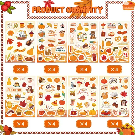 576 PCS Fall Stickers for Kids {2}