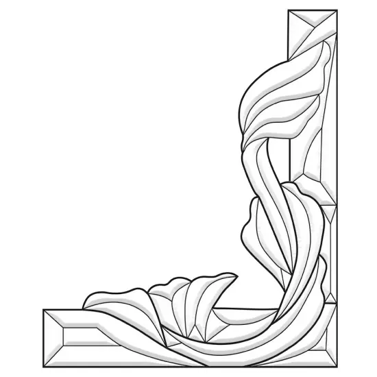 9" x 10-1/8" Exquisite Clear Glass Bevel Cluster EC961L {1}