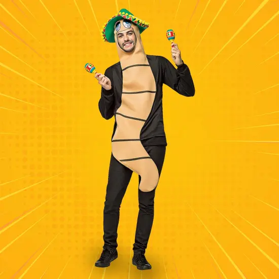 Funny Tequila Worm Costume Adult Size Sombrero Tunic for Cinco de Mayo Fun {3}