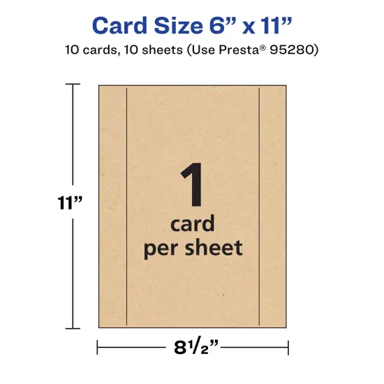Avery 6" x 11" Rectangle, Kraft Brown Postcards {5}