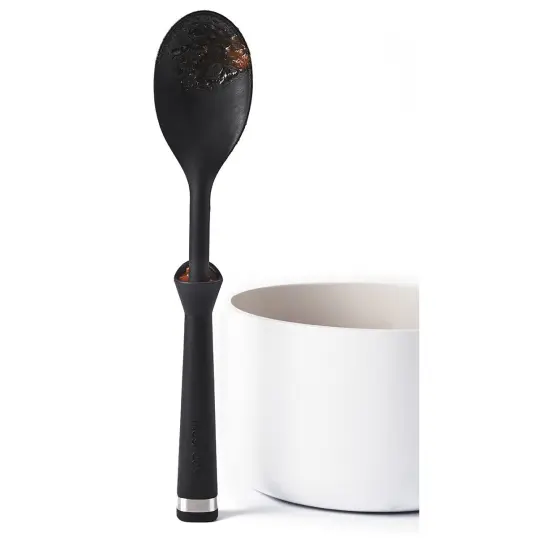 Mastrad 12" Silicone Standing Spoon - Self Balancing Spoon Stands On Its Own - No Mess, No Spoon Rest {4}