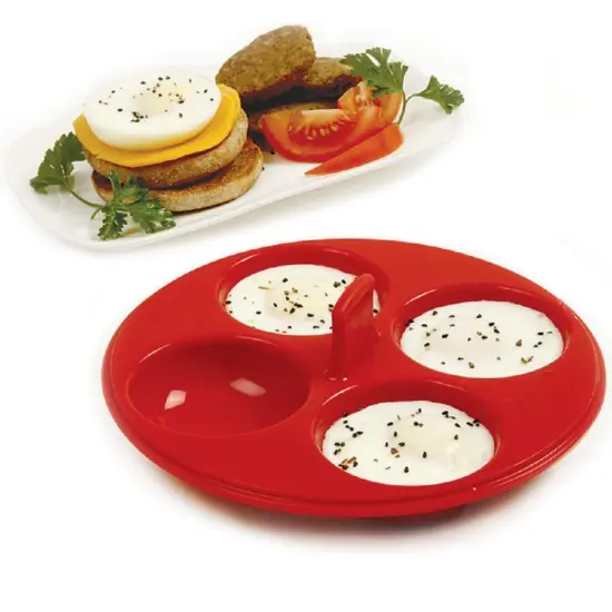 Norpro Nonstick Silicone 4 Egg Poacher - Fits 9 to 12" Skillets {4}