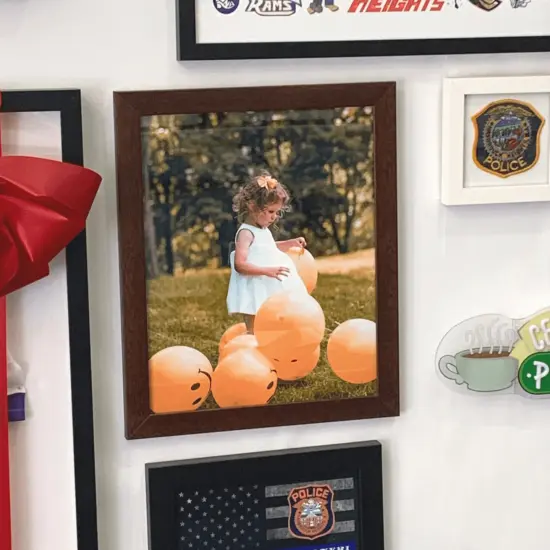 Brown Walnut 15x22 Wood Picture Frame with Real Glass &ndash; Modern Photo & Gallery Wall Frame Default Title {3}