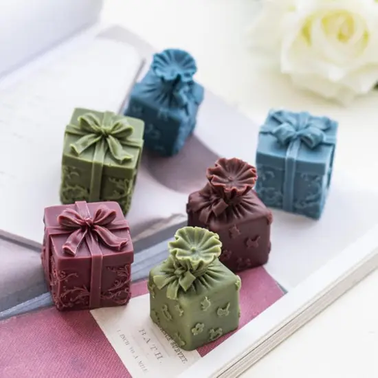 2PCS Gift Box Silicone Candle Molds Soap Molds {3}