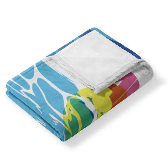 Universal Jaws Silk Touch Throw Blanket CMYK Poster {4}