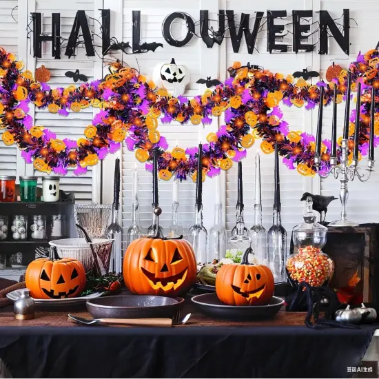50 Ft Halloween Tinsel Garlands {4}